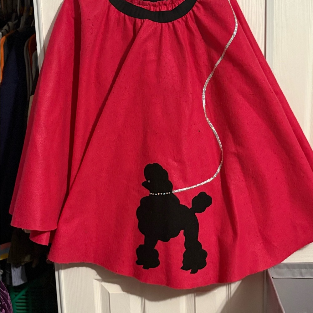 Hot Pink Poodle Skater Skirt